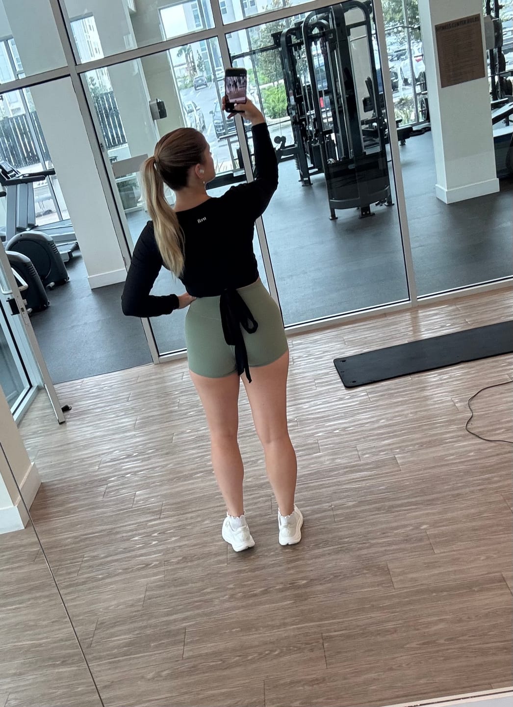 Customer photo review of Fern Pilates Wrap Top