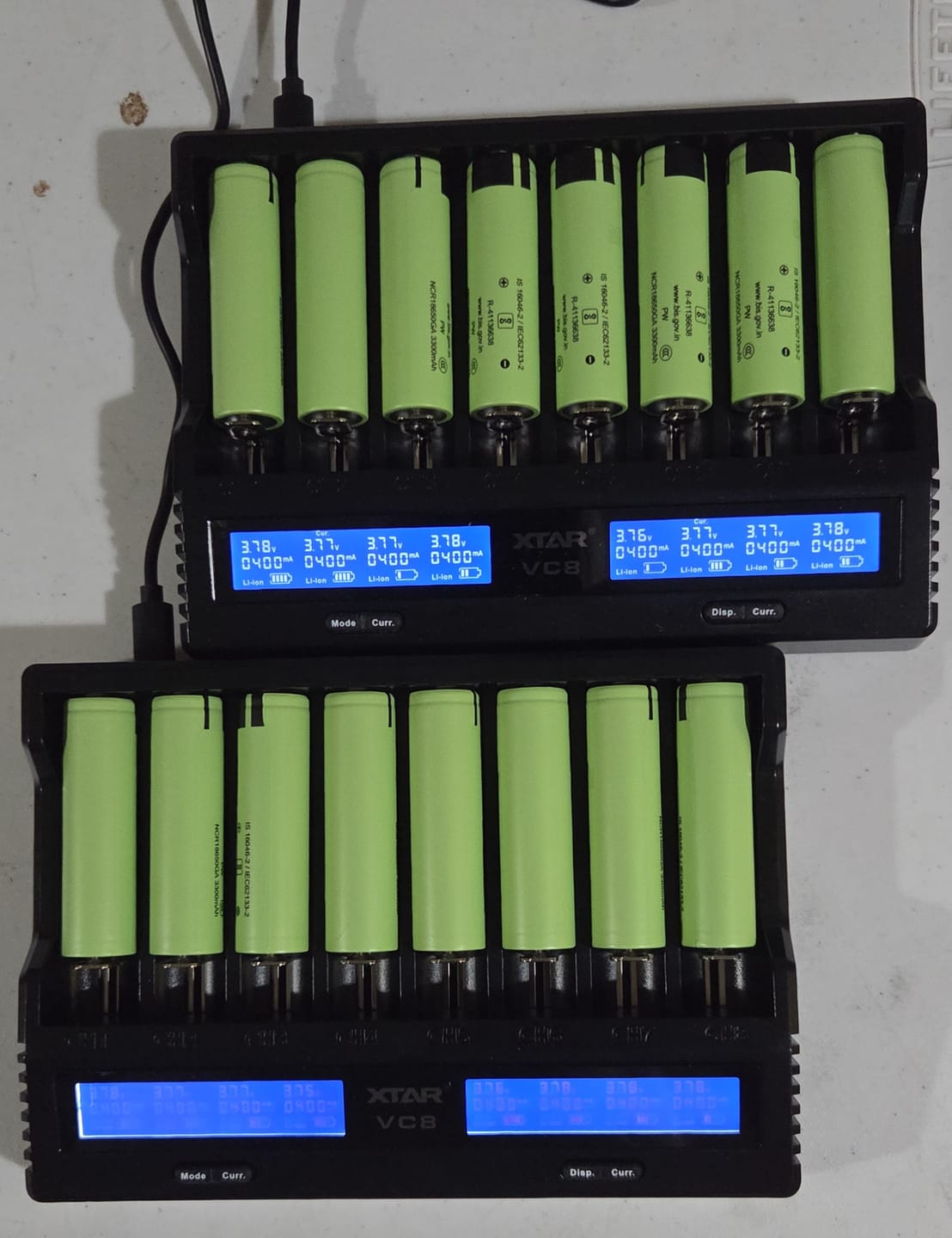Customer photo review of XTAR VC8 8 Bay Smart Li-ion Battery Charger