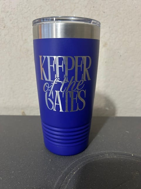 Customer photo review of Custom Tumblers 20 oz with your Logo or Design Engraved - Special Bulk Wholesale Pricing