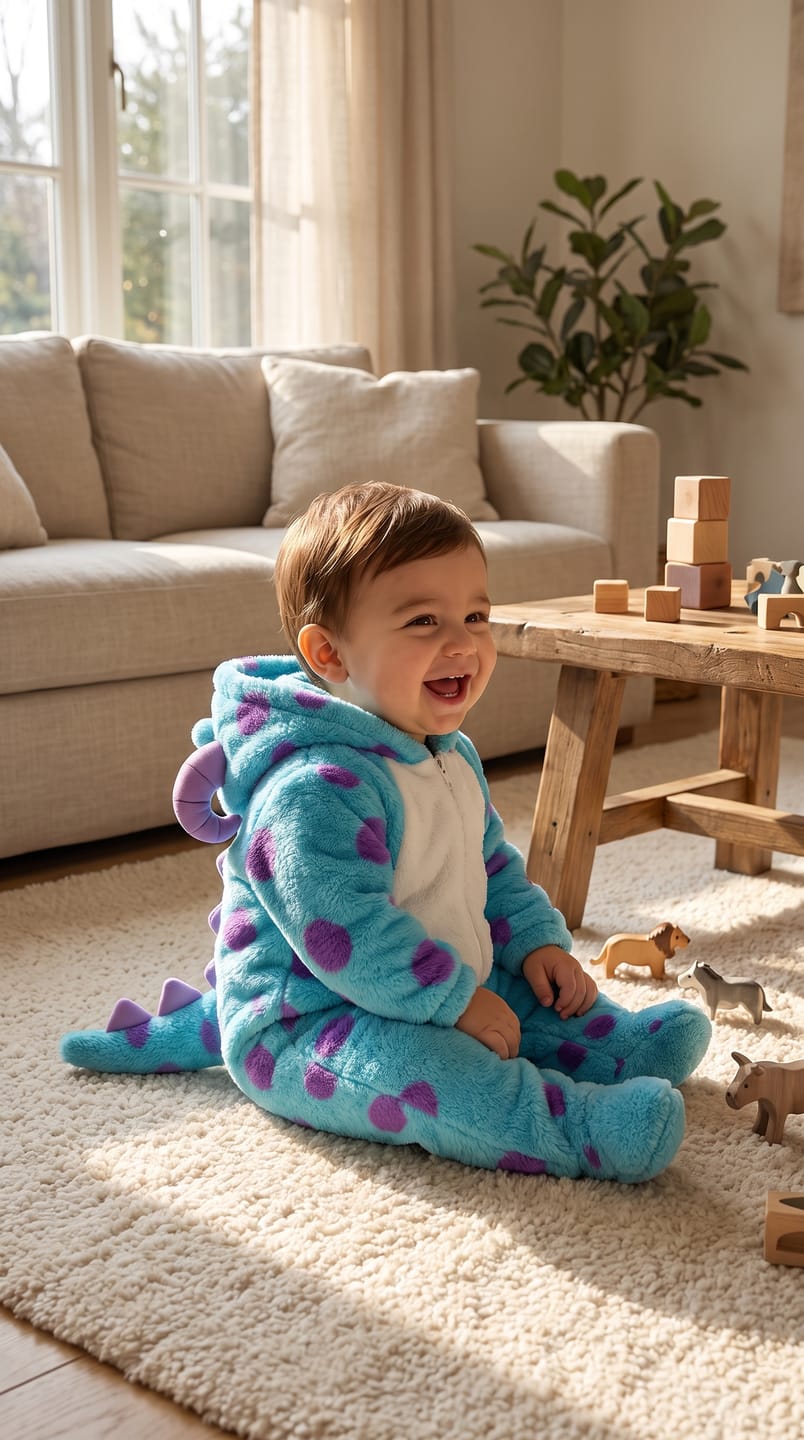 Customer photo review of Milo™ Cozy Monster Onesie