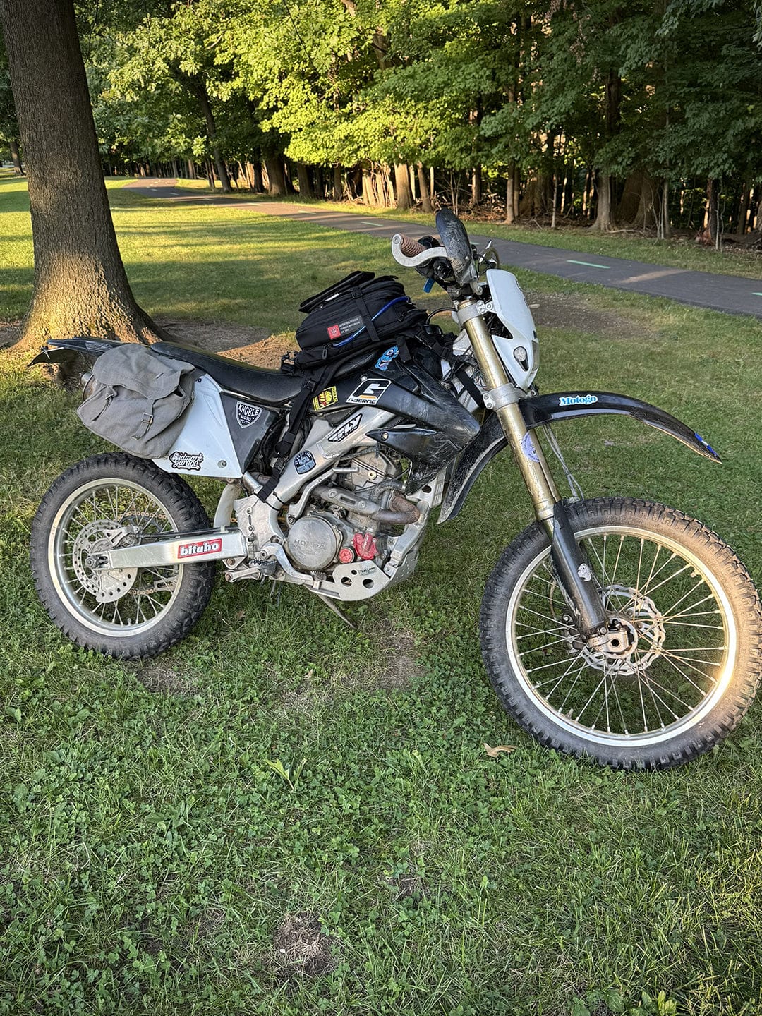 Customer photo review of 7L - Apex ADV Touring Tank Bag With Hydration Pack