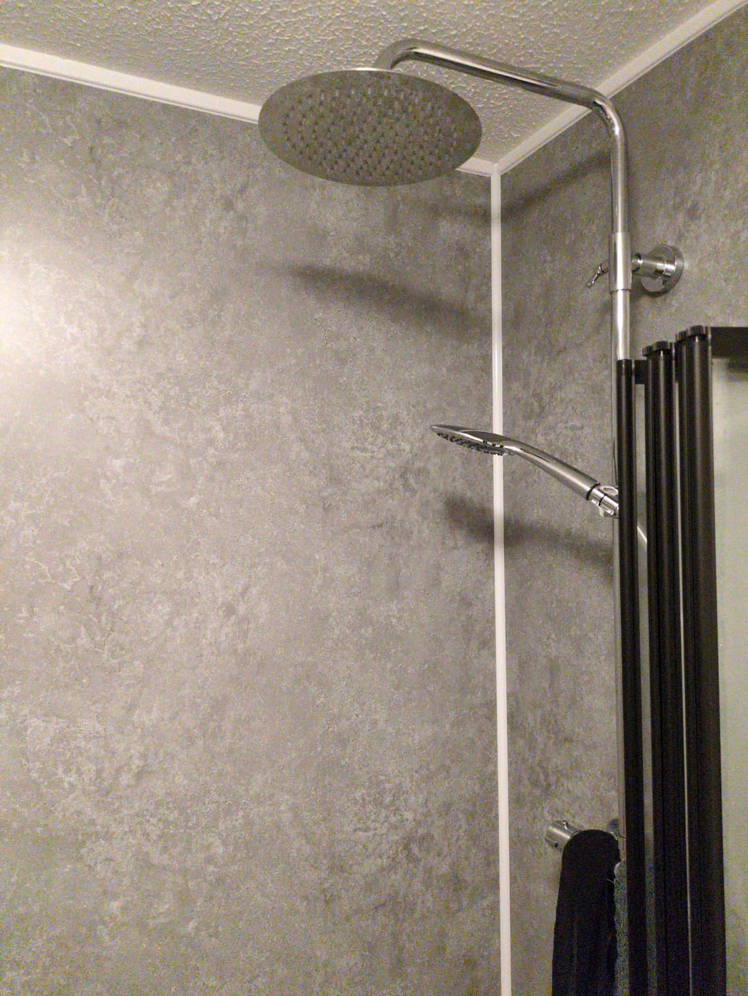 Customer photo review of Premium Grey Concrete Matt Shower Wall Panel - 1M x 2.4M