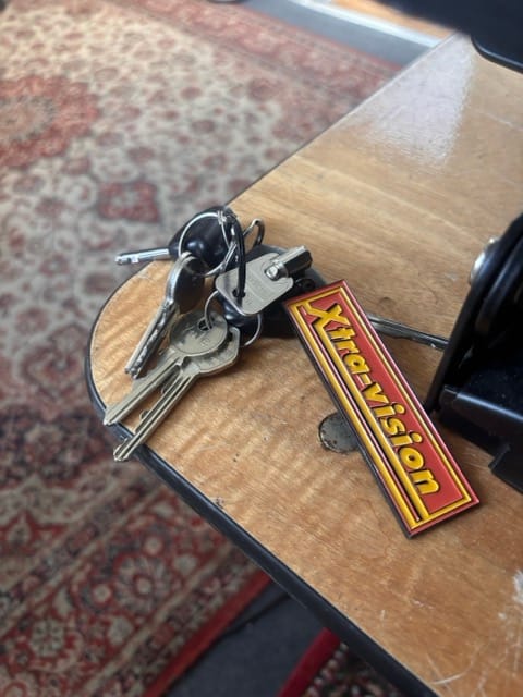 Customer photo review of Xtra-vision Keyring | Sasha Ferg Art