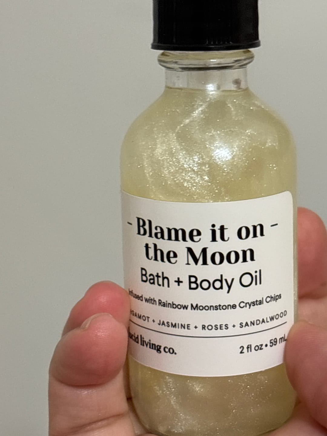 Customer photo review of Blame it on the Moon Bath & Body Oil