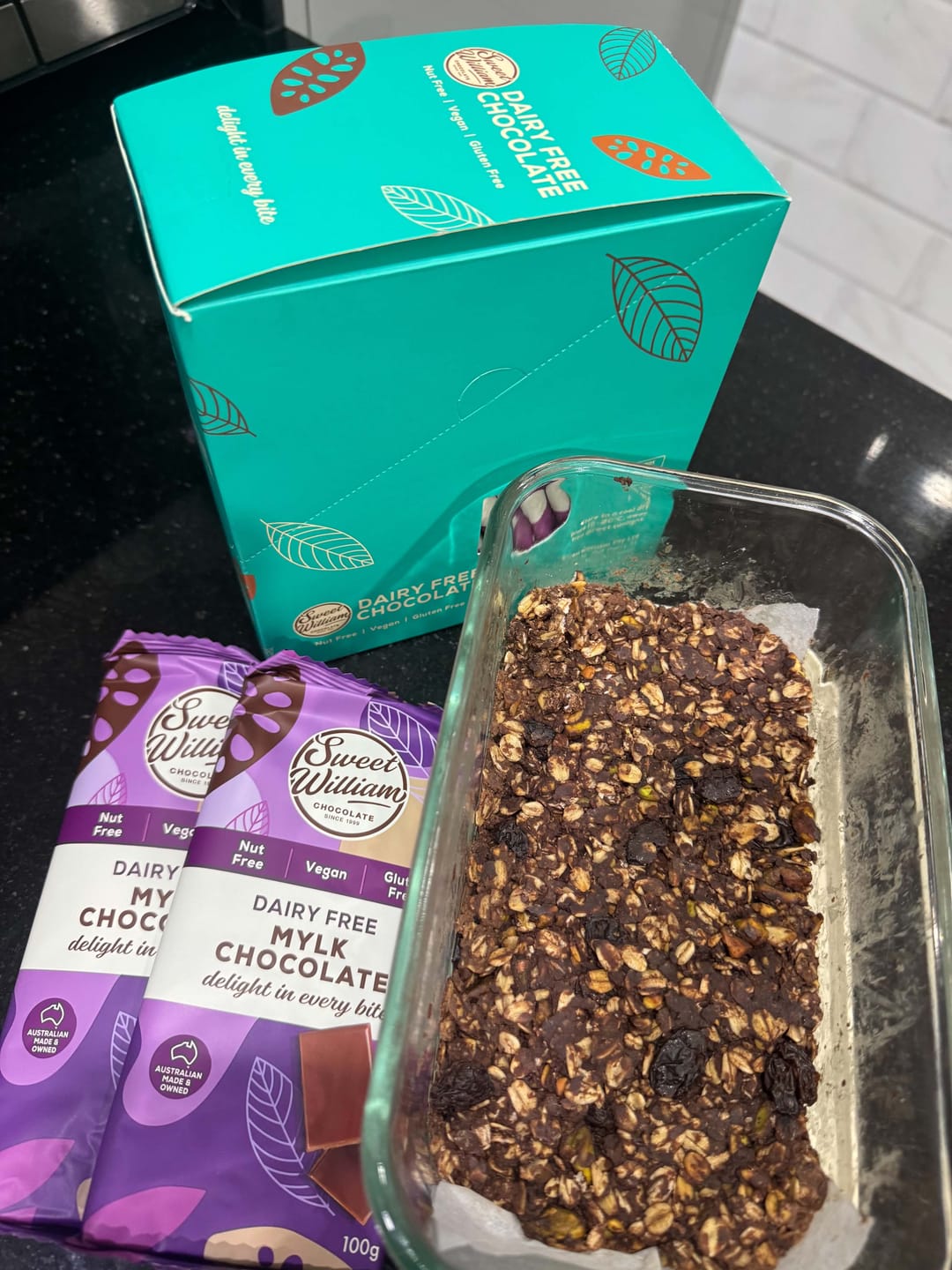 Customer photo review of Sweet William Vegan Mylk Chocolate Baking Button (300g)
