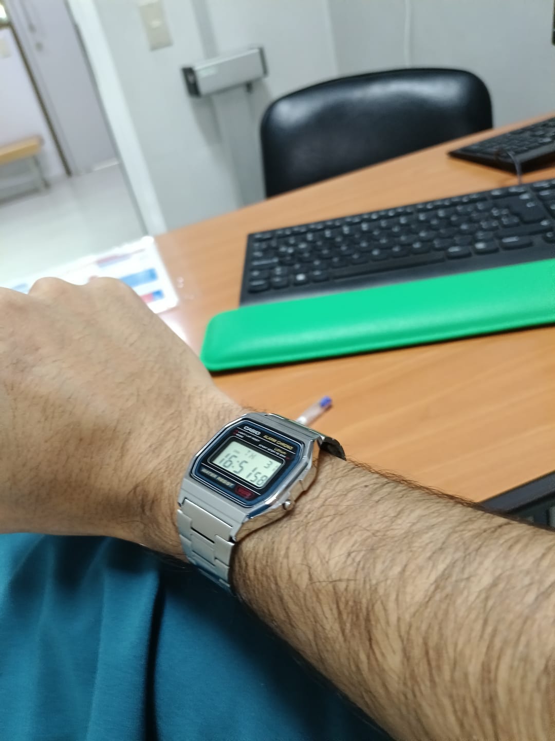 Customer photo review of Reloj Casio Vintage A158WA-1DF Azul/Plateado