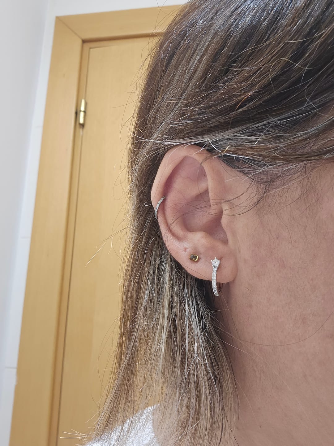 Customer photo review of Pendientes Circonio