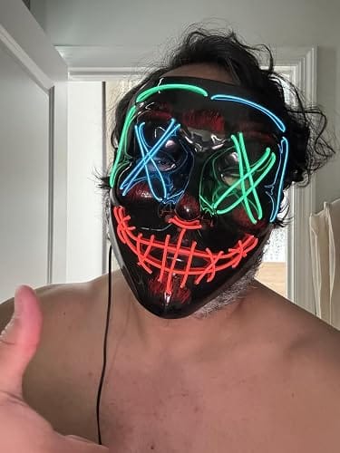 Customer photo review of Halloween Led Mask by Shevra Ventures™