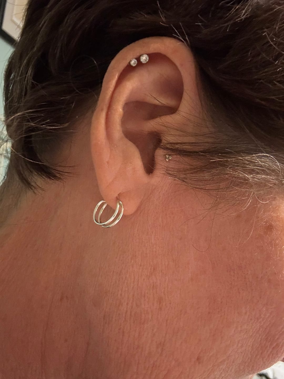 Customer photo review of Helio Hoops - Silver
