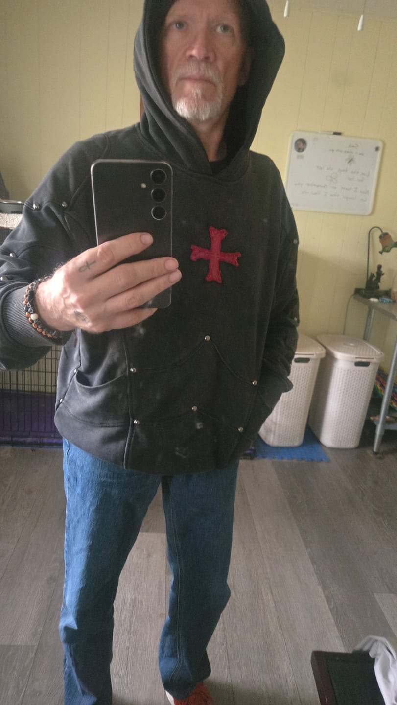 Customer photo review of Crusader Armor Hoodie
