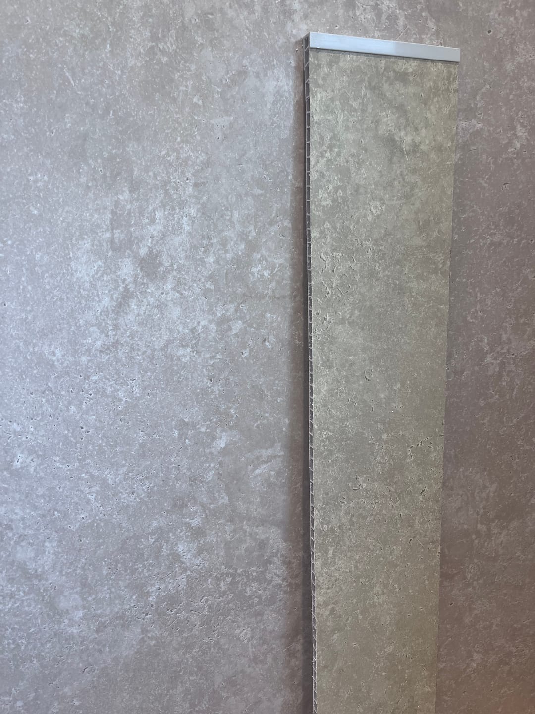 Customer photo review of Premium Beige Concrete Matt Shower Wall Panel - 1M x 2.4M