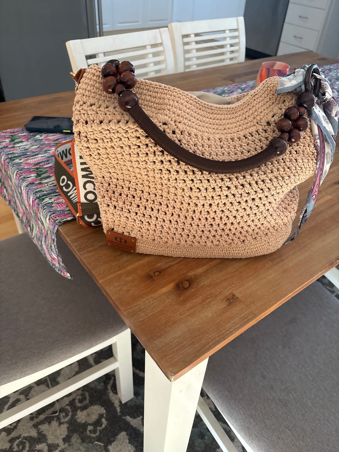 Customer photo review of Sunny Beach Tote crochet kit