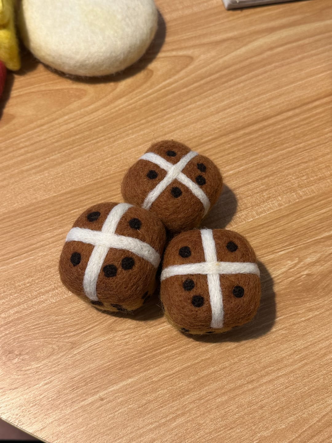Customer photo review of Felt Hot Cross Buns (Set of 3)