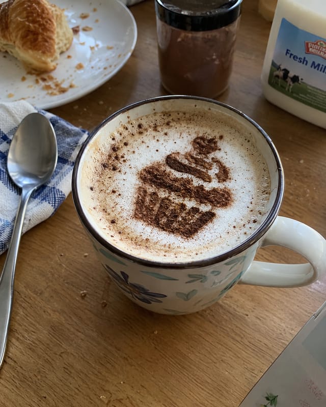 Customer photo review of LatteSnap Coffee Art Maker