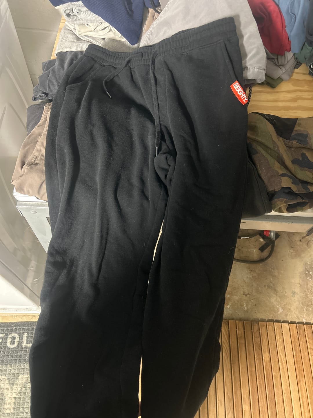Customer photo review of 80Eighty® Black Fleece Pant