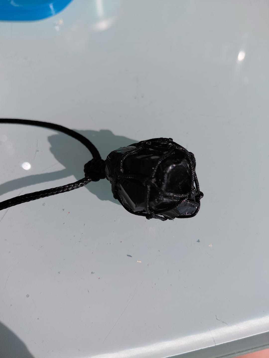 Customer photo review of Obsidian Halskette - Naturanhänger