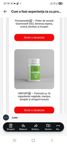 Customer photo review of URIFORT®️ — Formulă cu 16 ingrediente vegetale, merișor, ienupăr și strugurii-ursului