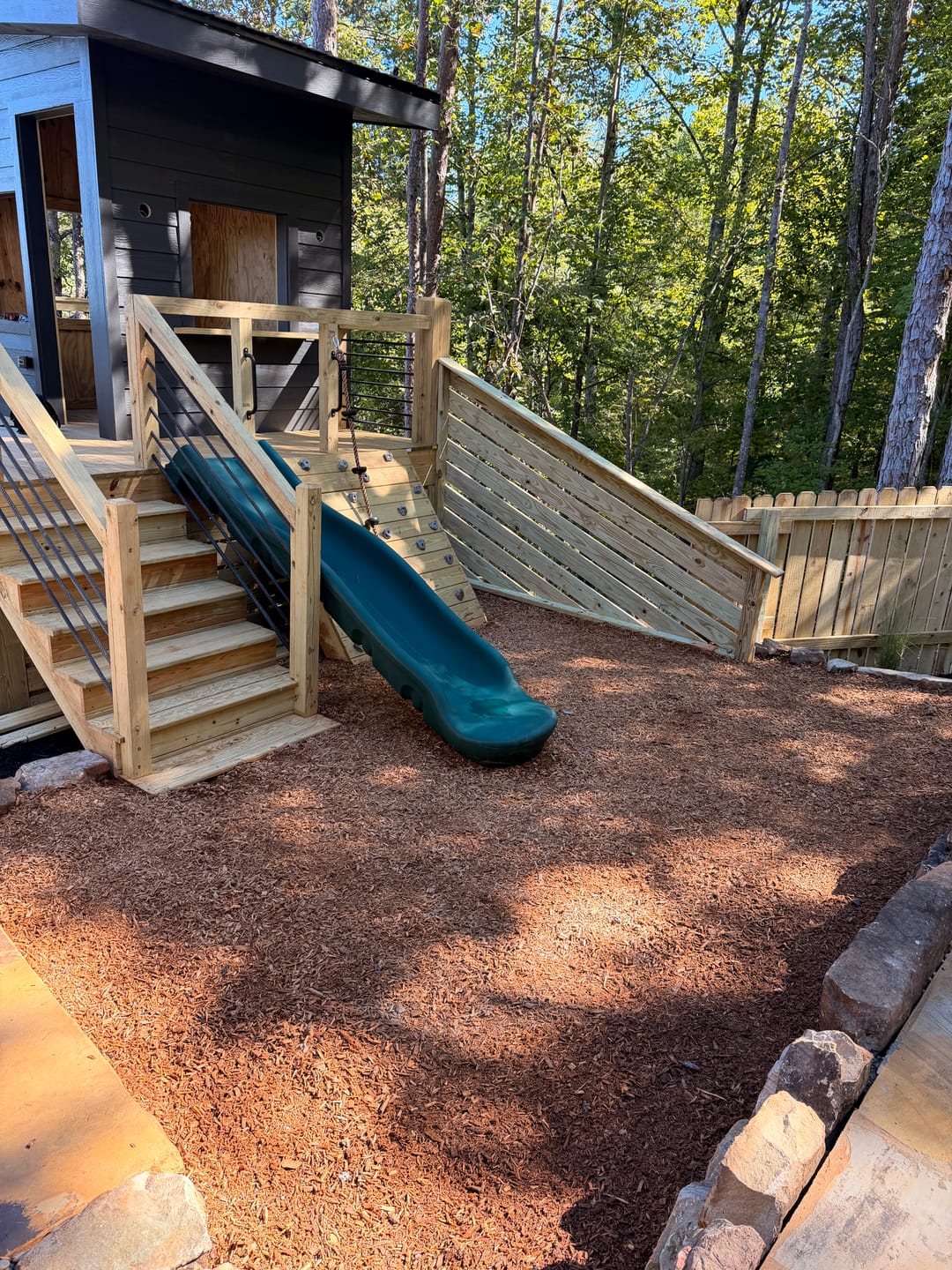 Customer photo review of Scoop Wave Slide - Multiple Deck Heights & Colors