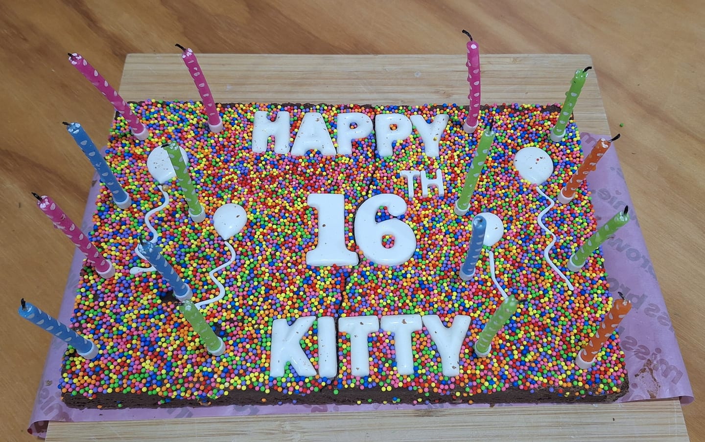 Customer photo review of Birthday Brownie · Large