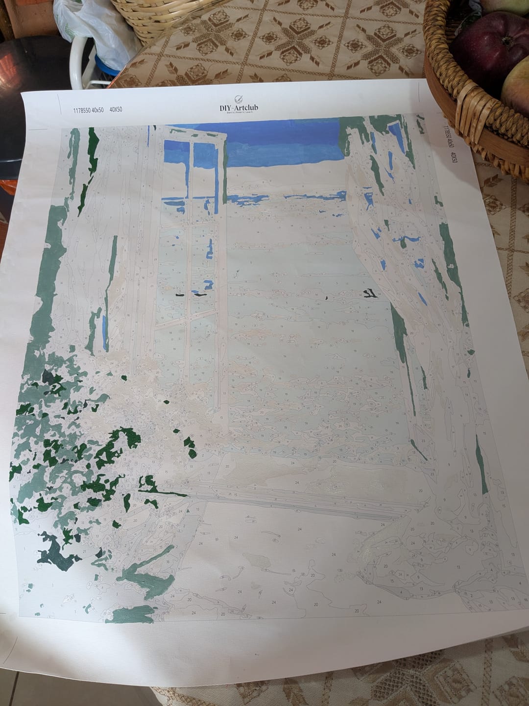Customer photo review of By the Azure Window | Paint by Number