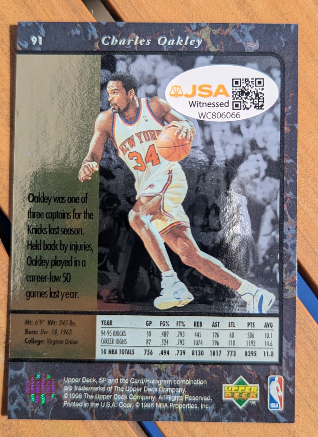 Customer photo review of Charles Oakley Autograph Signing