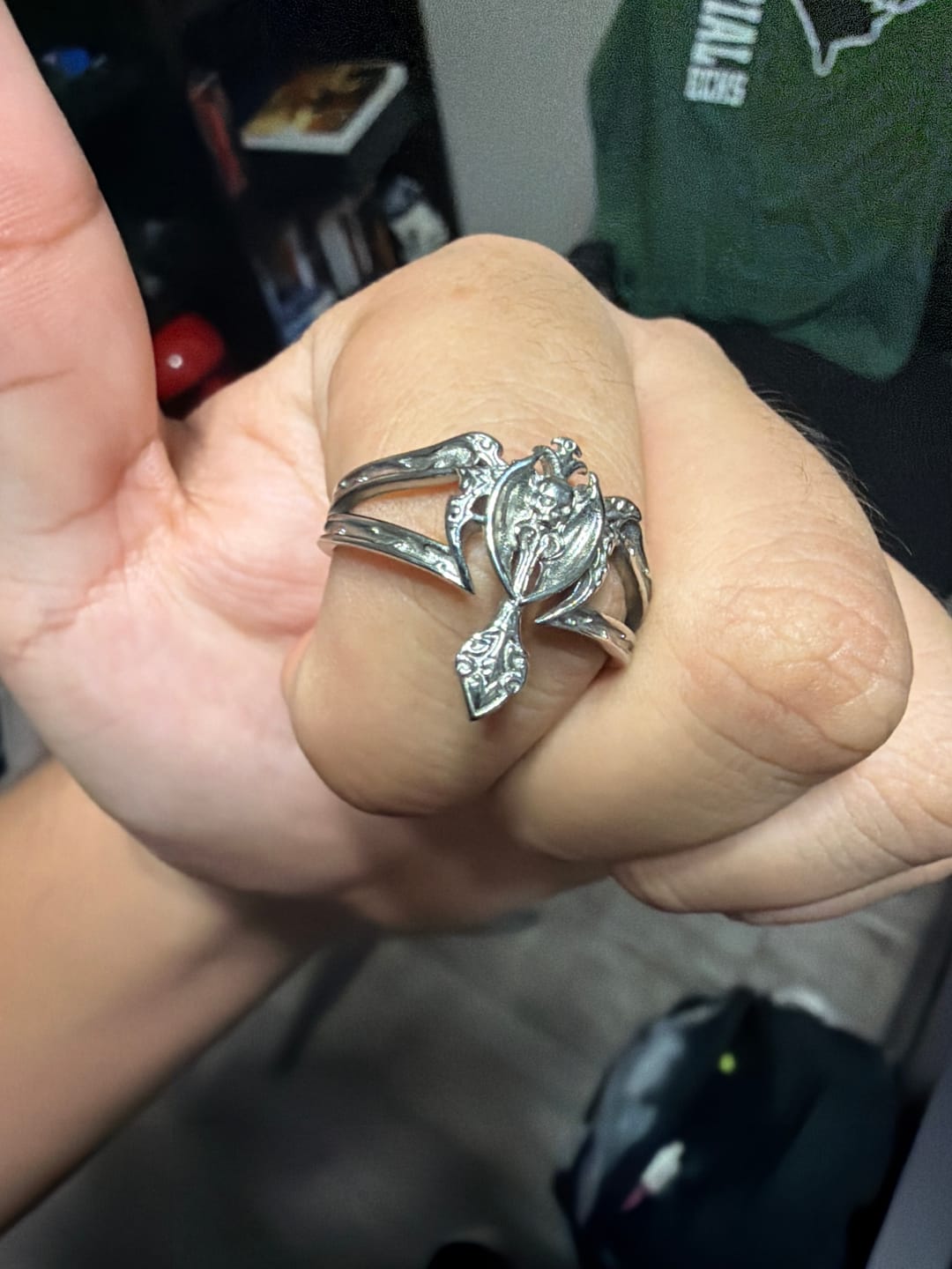 Customer photo review of TRIBAL CROSS RING