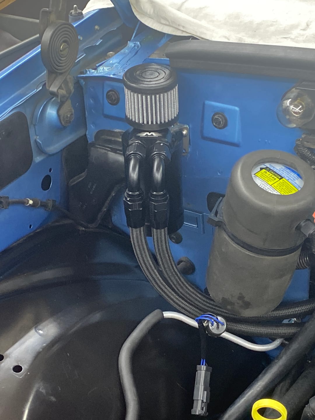 Customer photo review of Motion Raceworks Catch Can Kit for MRW Billet Valve Covers