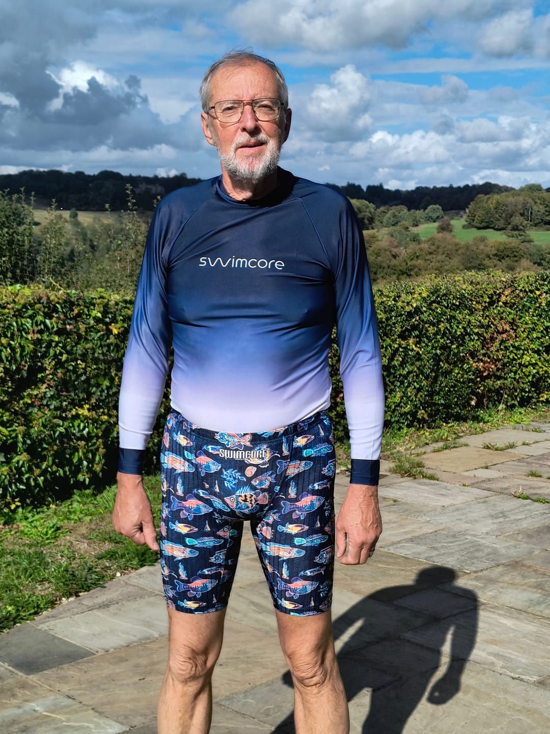 Customer photo review of Swimcore Mens Rash Guard | Mens Rash Guard Long Sleeve