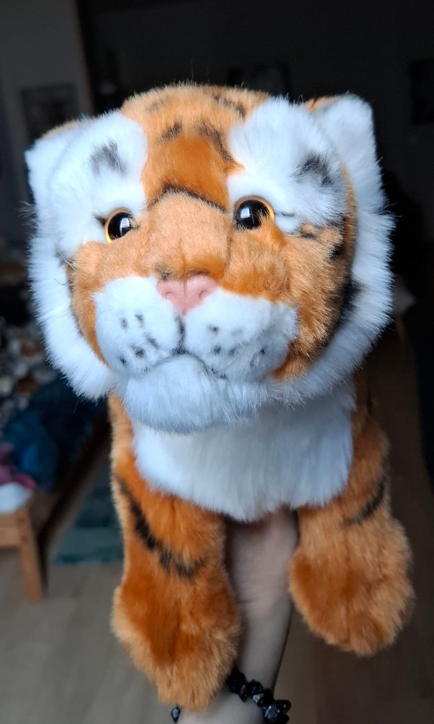 Customer photo review of Adorable Baby Tiger Cub Plush – Lifelike and Soft Stuffed Animal for Wildlife Lovers