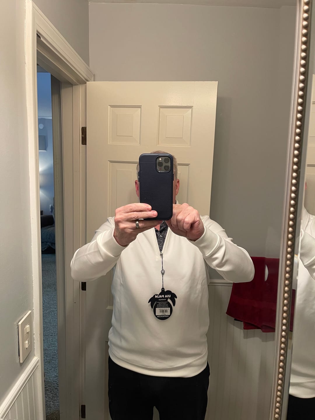 Customer photo review of Aura Zip Polo Long Sleeve