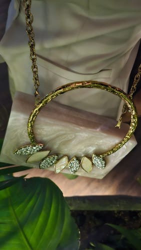 Customer photo review of Thriving All Night Resin Clutch