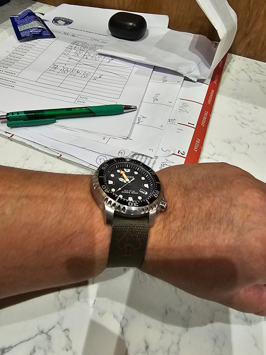 Customer photo review of NOFORN Single-Pass Watch Strap