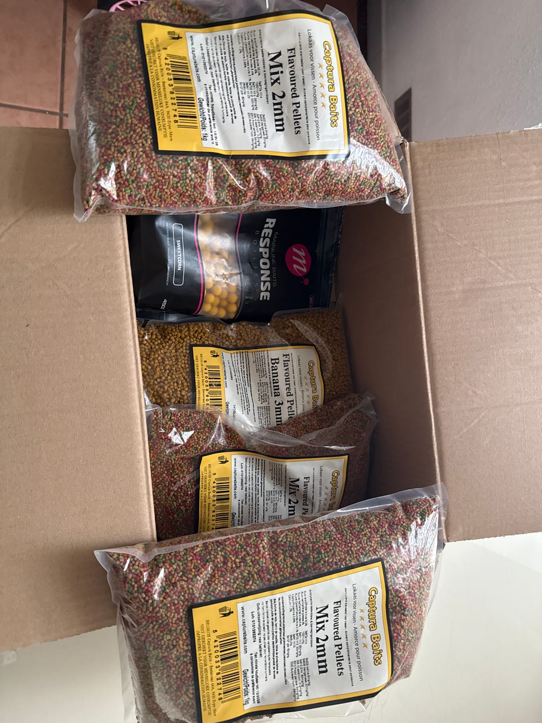 Customer photo review of Flavoured Pellets 1kg – Gearomatiseerde Pellets