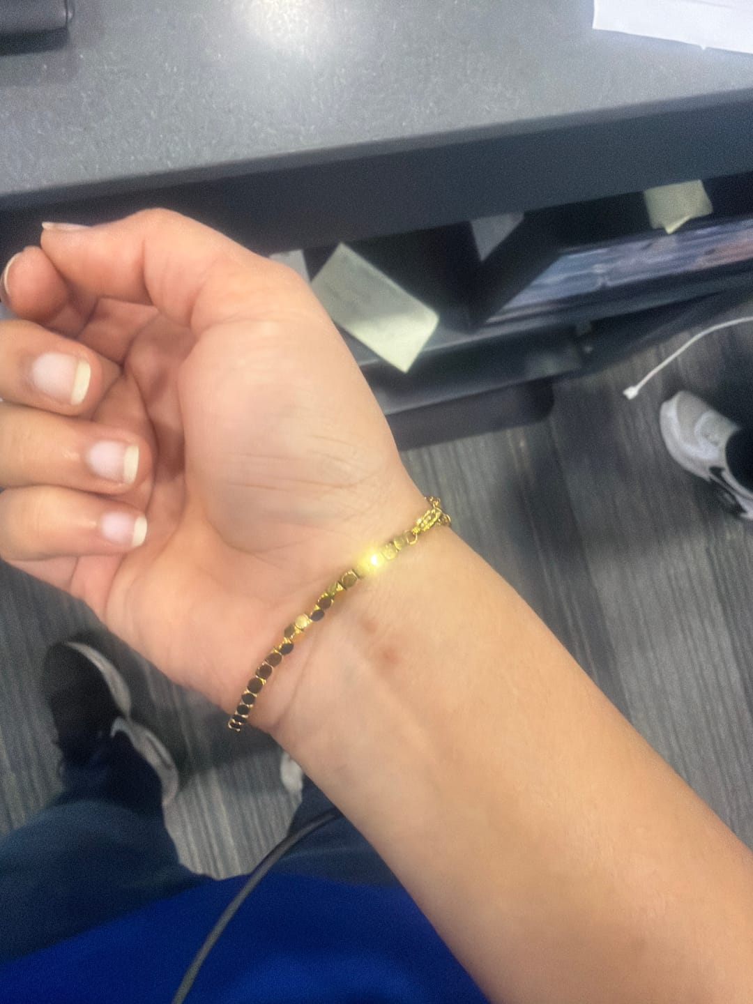 Customer photo review of Lexi 18K Gold Cube Bracelet