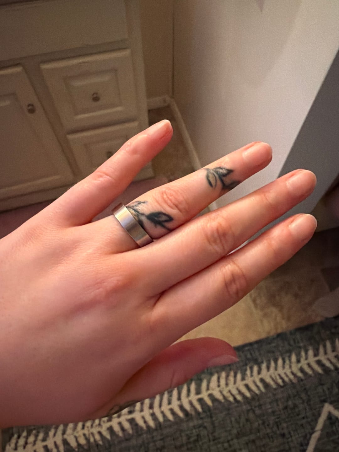 Customer photo review of 5mm Matte Flat Wedding Band