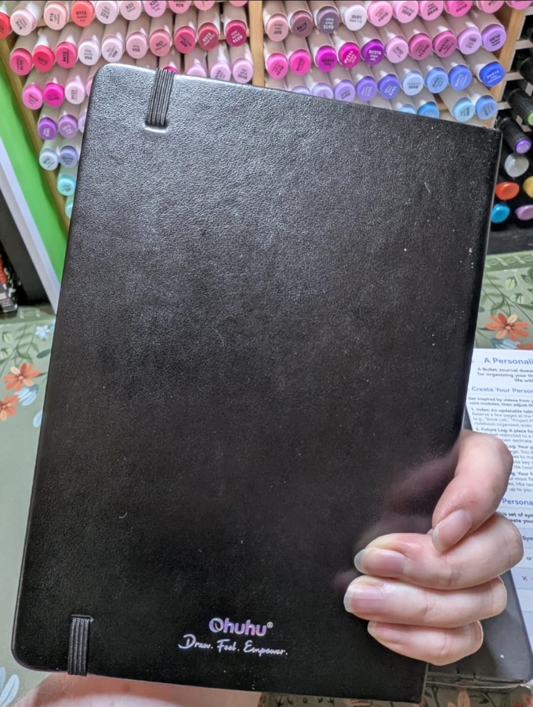 Customer photo review of Ohuhu Bleedproof Bullet Dotted Journal Notebook