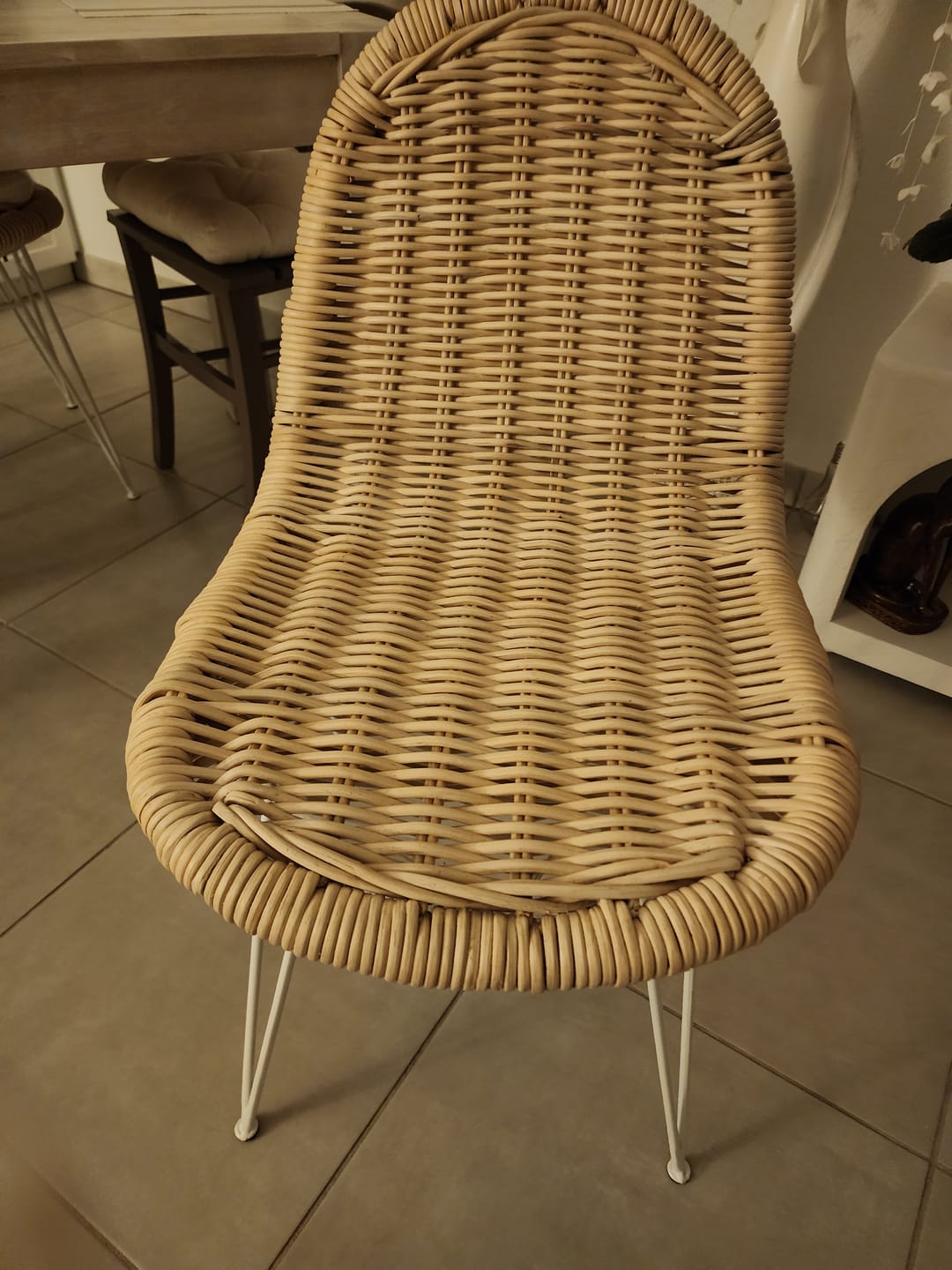 Customer photo review of NITA - Lot de 2 chaises de salle à manger design boheme en rotin naturel