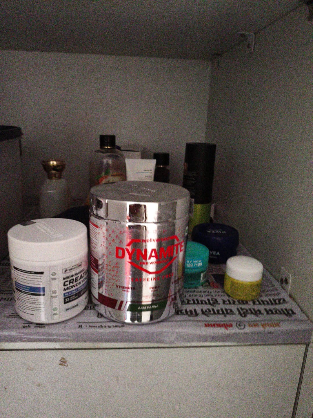 Customer photo review of Dynamite Pre-Workout Caffeine Free (390g, 30 Servs) | Aam Panna