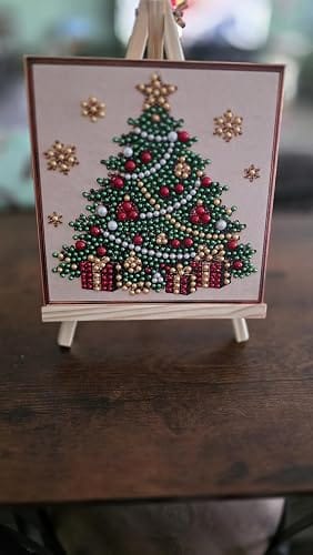 Customer photo review of Christmas Pearl Diamond Painting Kit with Frame