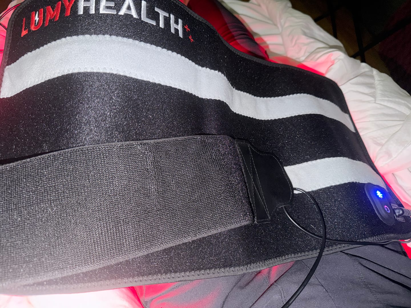 Customer photo review of LumyHealth Red Light Therapy Pad