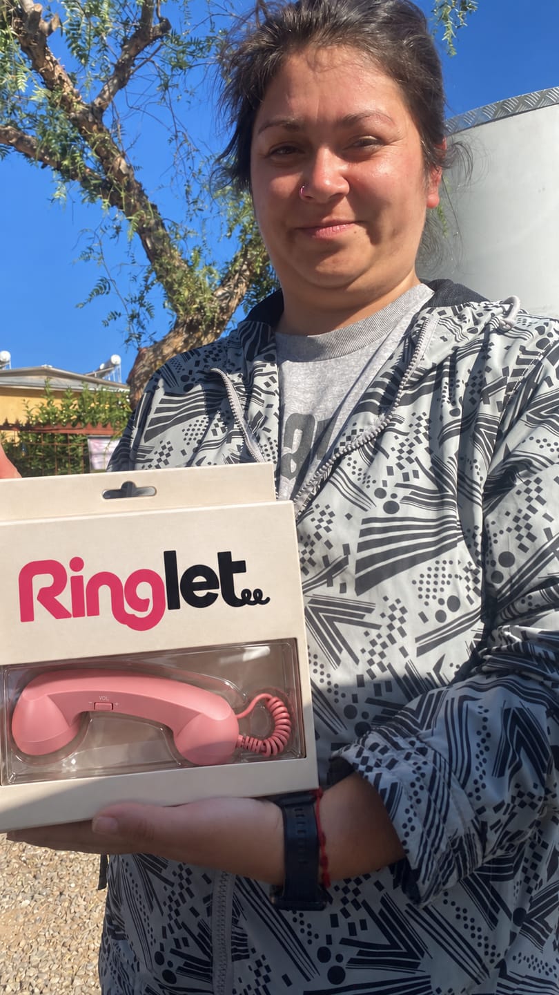 Customer photo review of The ’80s Phone That Plugs Into Your Smartphone