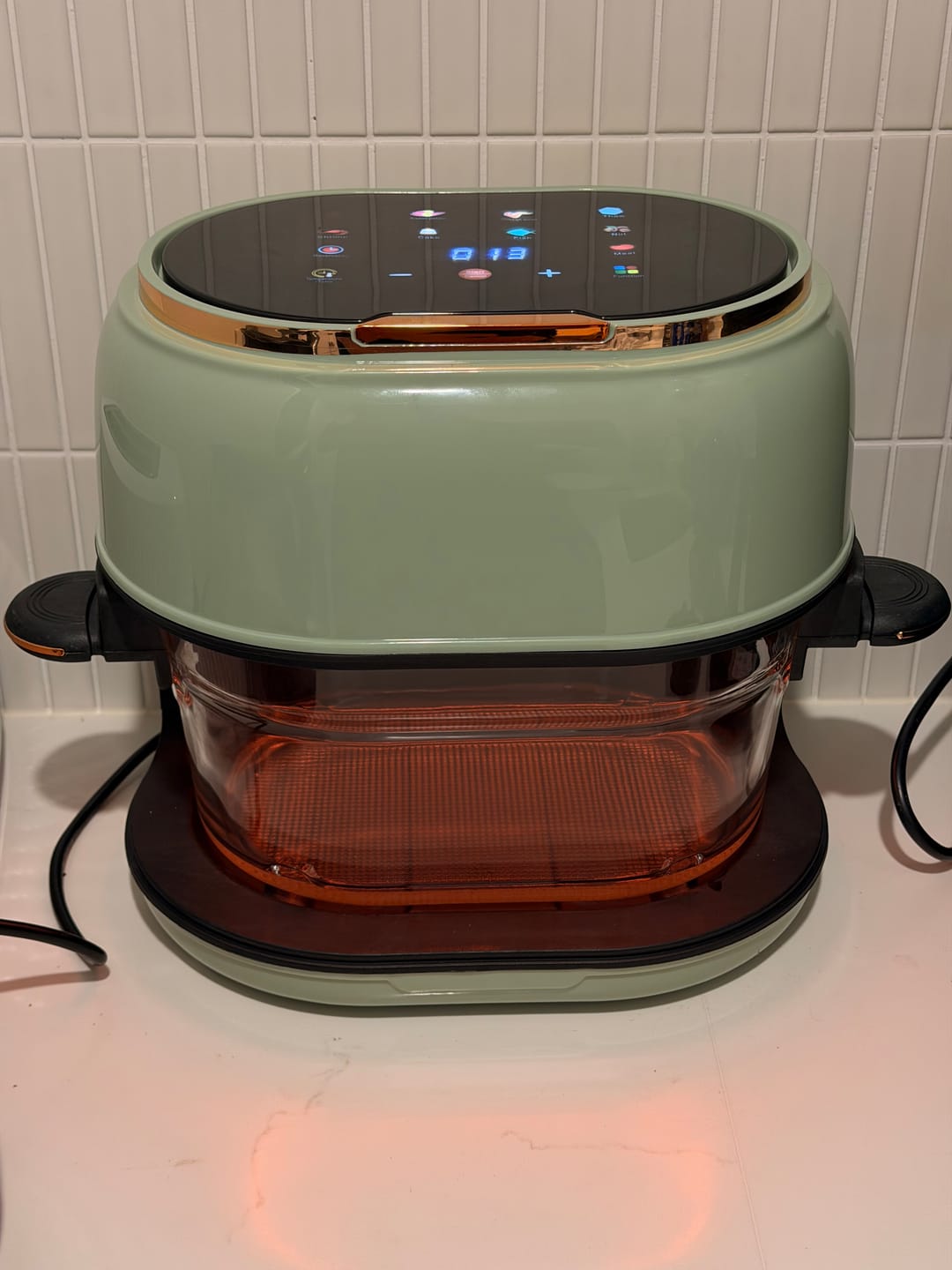 Customer photo review of Premium Glass Air Fryer