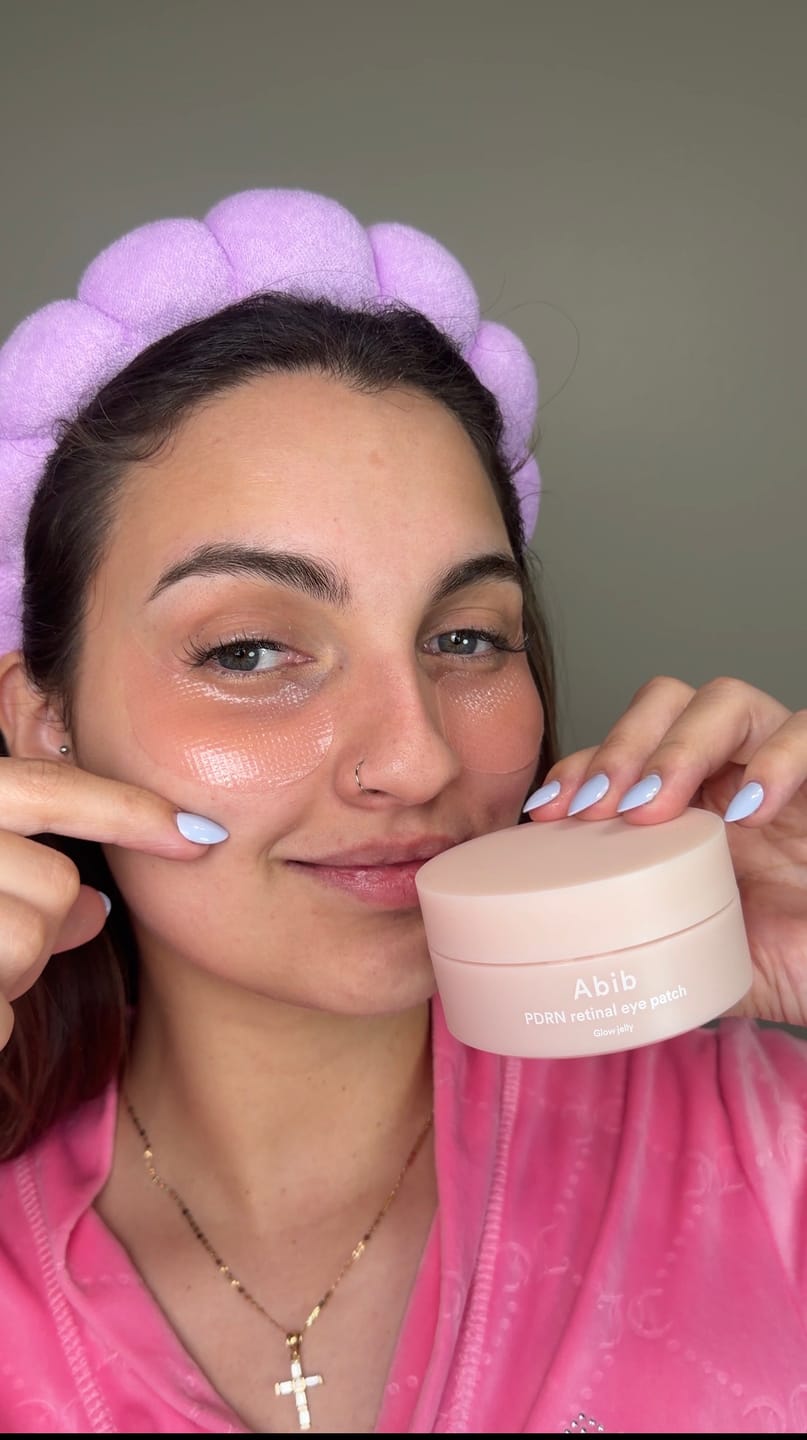 Customer photo review of PDRN retinal eye patch Glow jelly