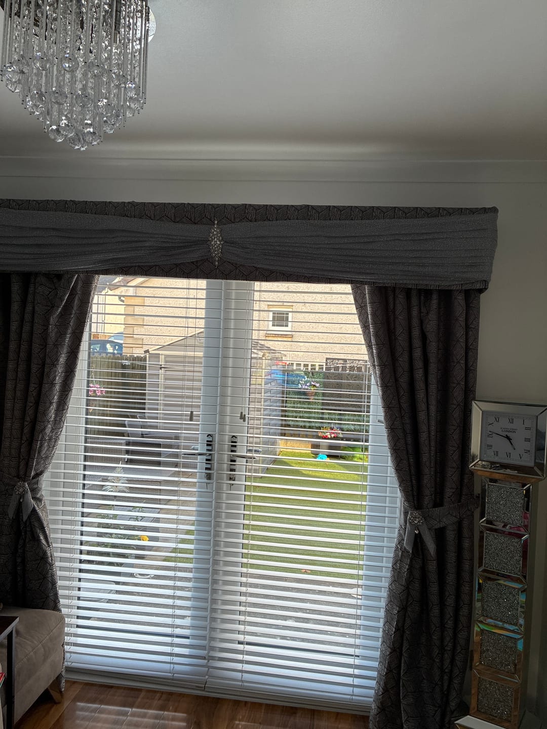 Customer photo review of Soft Net Embroidery Curtain Voile Fabric