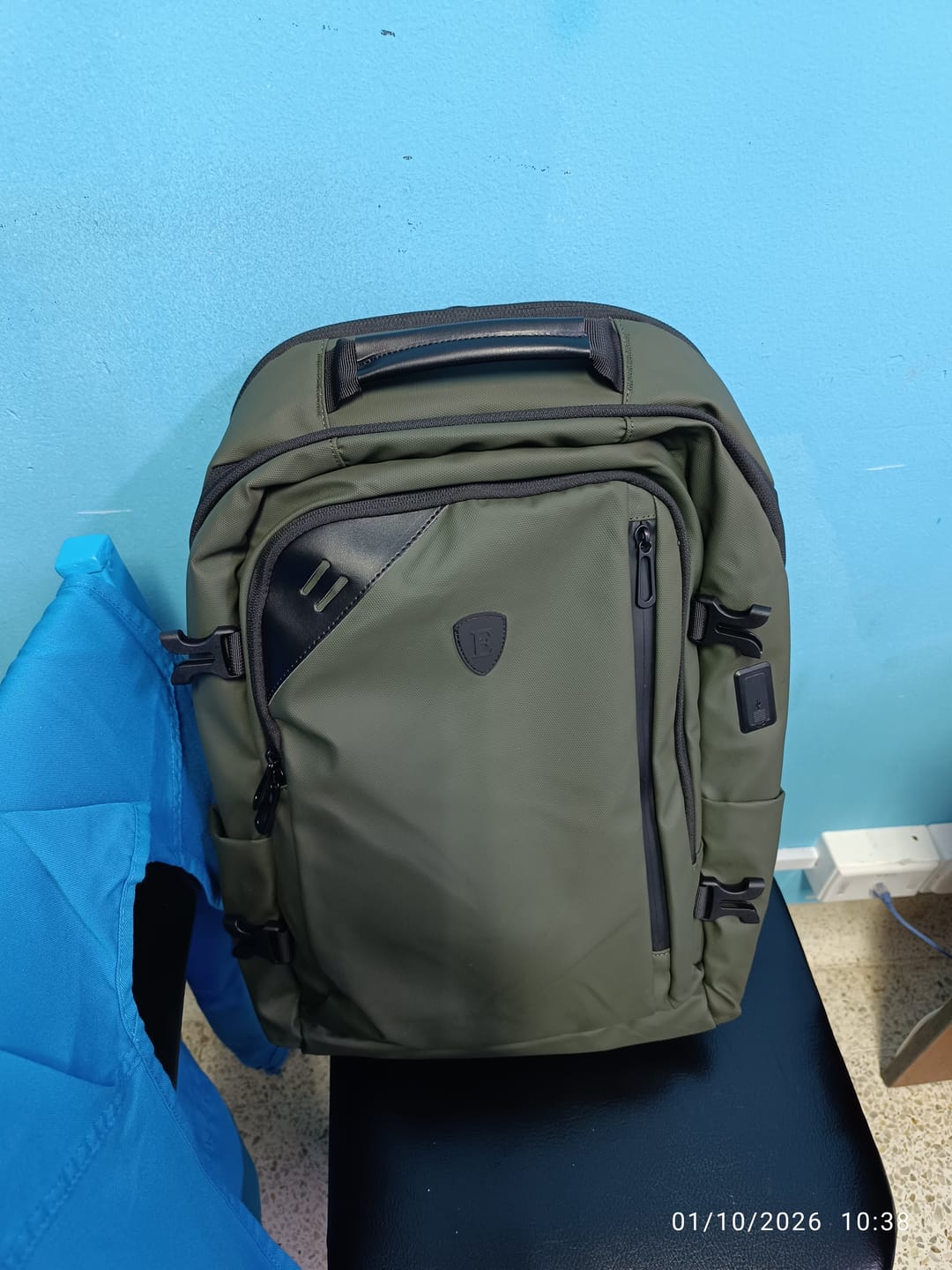 Customer photo review of Tech Backpack Green