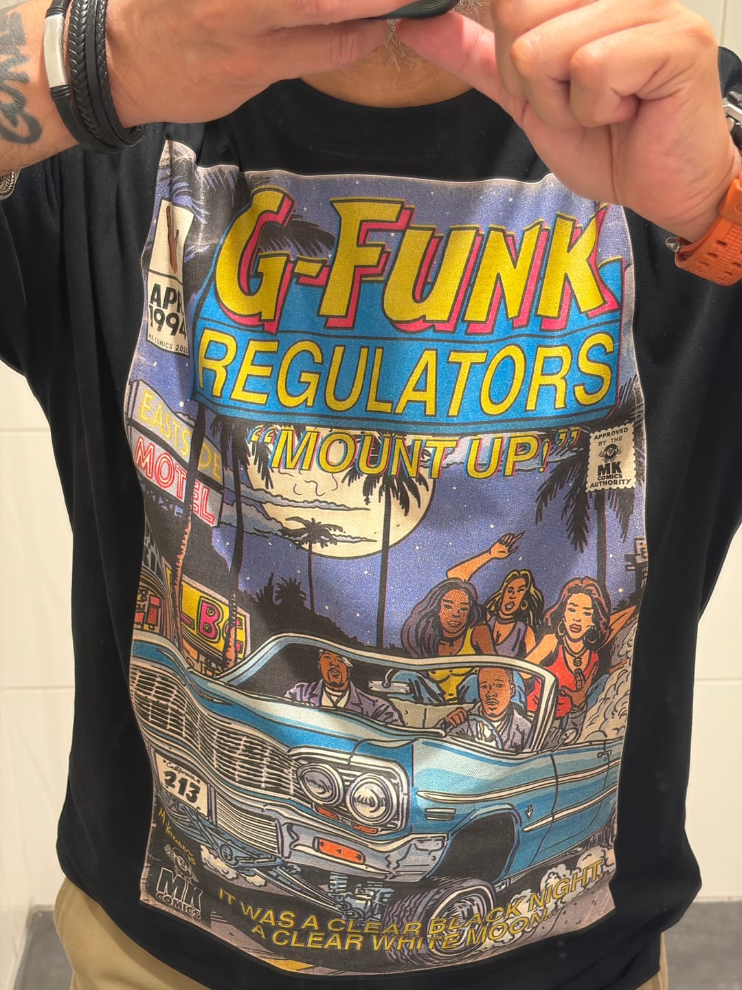 Customer photo review of Regulate -  Streetwear Loose Drop Shoulder T-Shirt