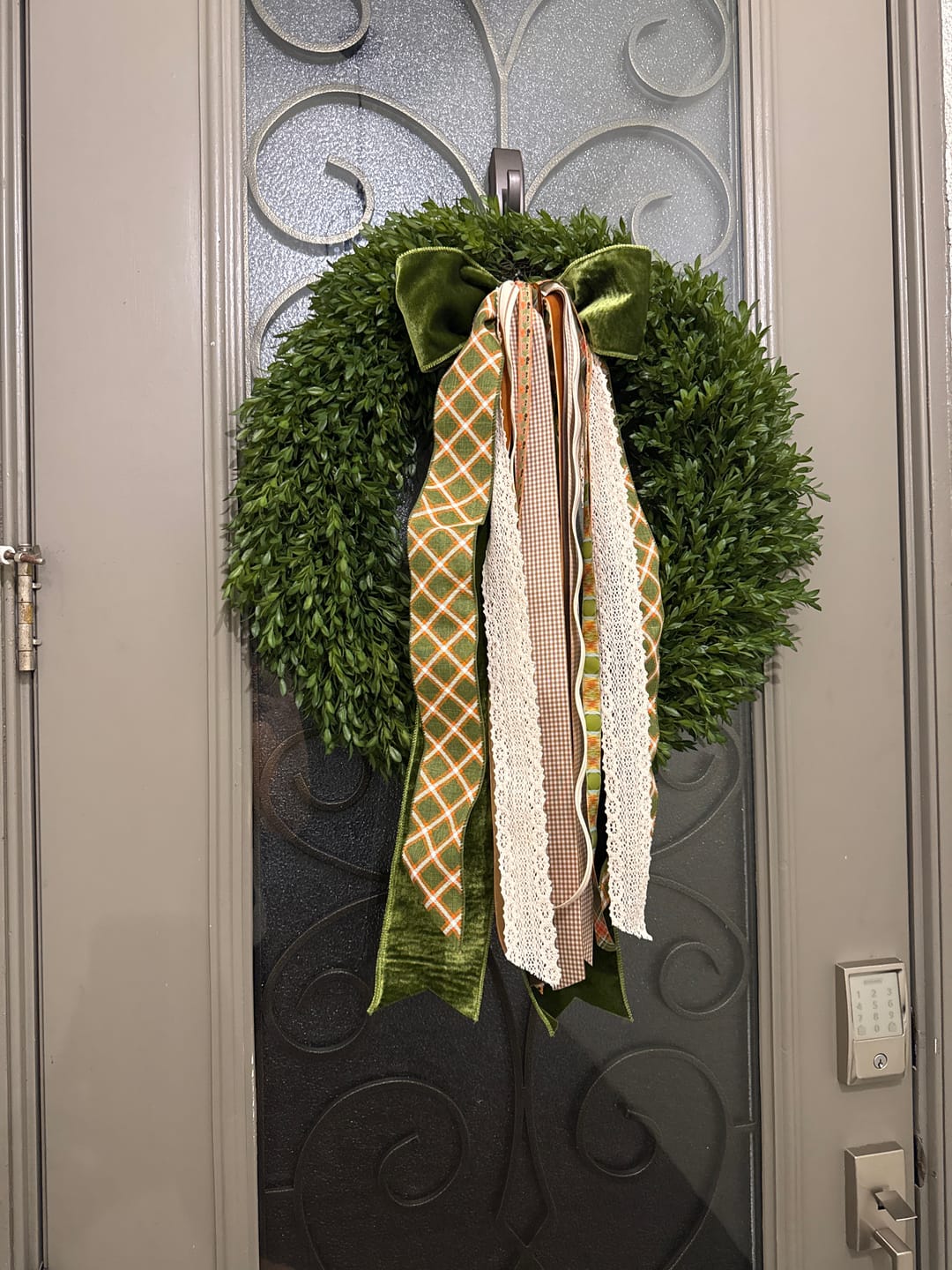 Customer photo review of Mossy Glen Wreath Ribbon