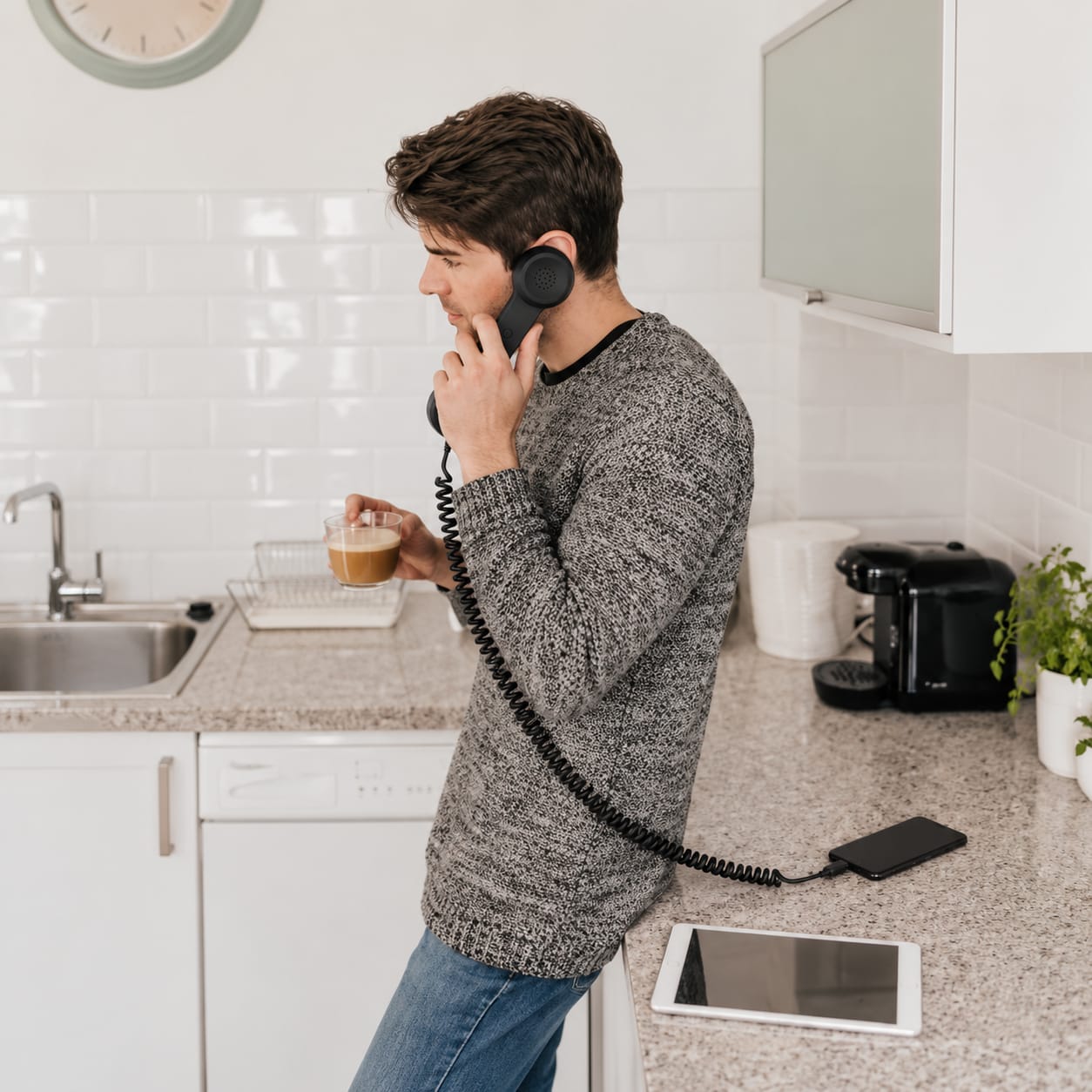 Customer photo review of The ’80s Phone That Plugs Into Your Smartphone