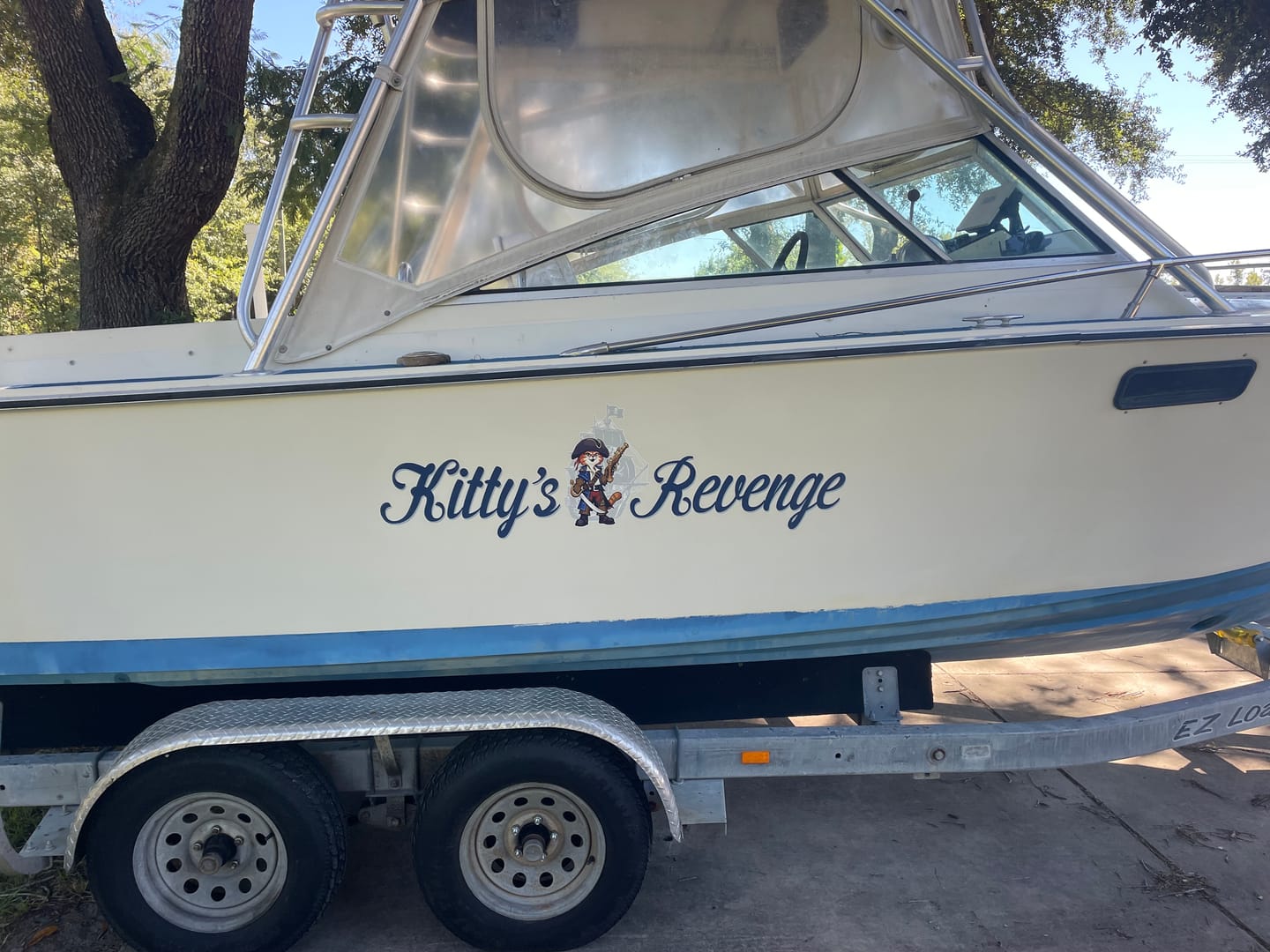 Customer photo review of Custom Digital Boat Name Logo Design