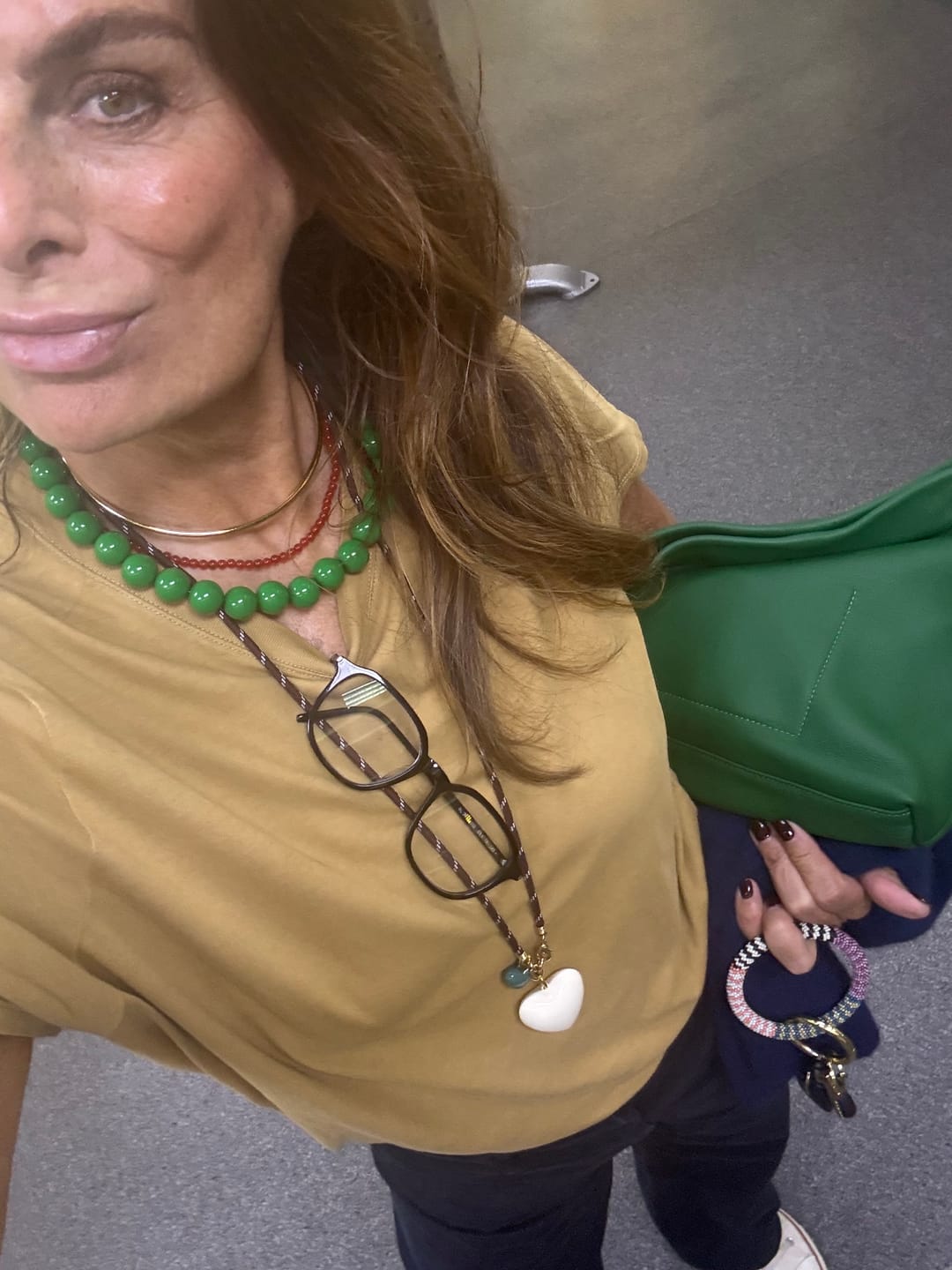 Customer photo review of The Fold Leather Clutch